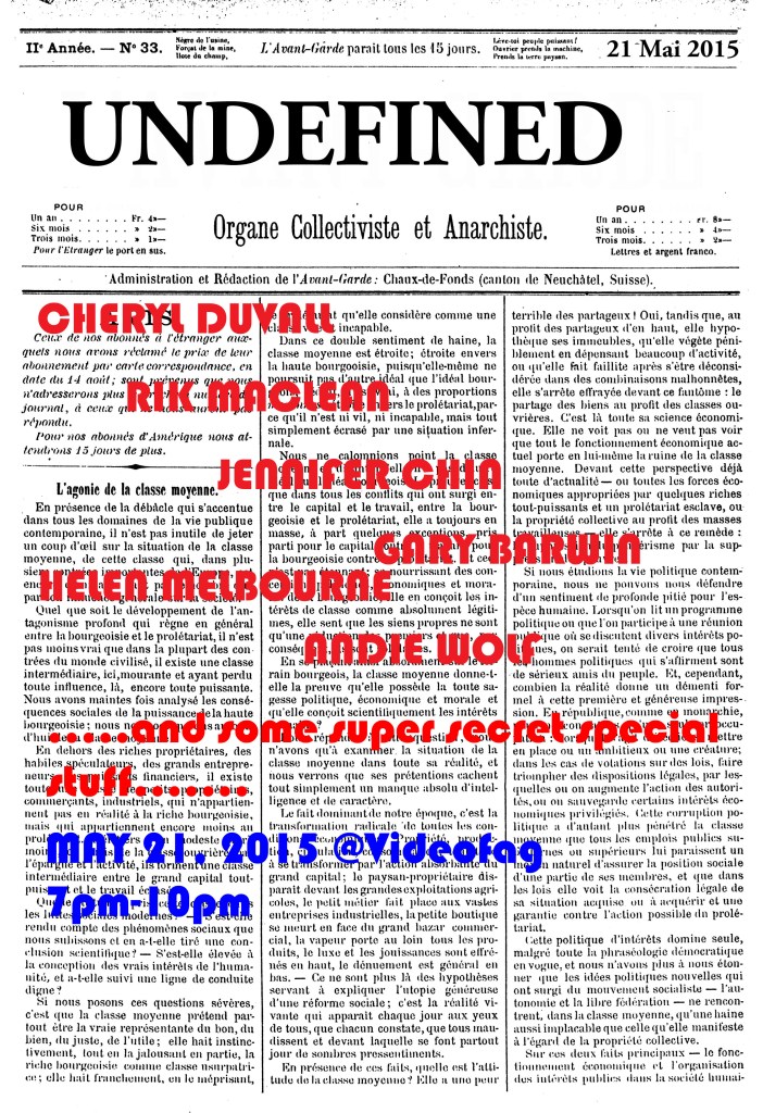 L'Avant-Garde_Front poster